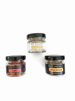 Gemini_Generated_Image_17cai717cai717ca_4_11zon TRILOGIA MINI Erizo 15g Piure 15g Cochayuyo 10g